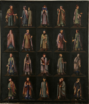 Painting titled Alefbet by Grisha Bruskin