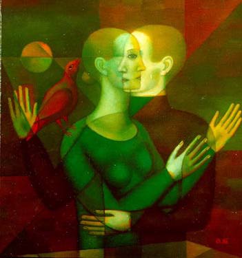 Bulgakova In Love 1996, oil 
on canvas