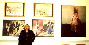 Exhibition (top row:
Galina Mokhroff, Marina Gertsovskaia, Franceska
Kirke (R)