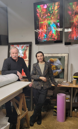 Konstantin Khudyakov and Natalia Kolodzei at Khudyakov studio