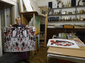 Tatiana Levitskaia at her studio, 2013