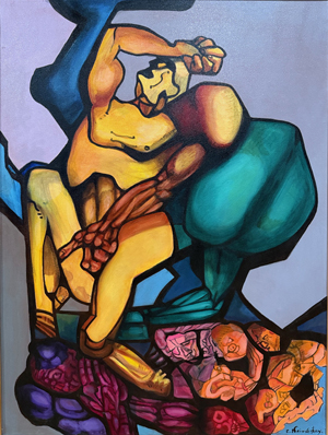 Centaur painting by Ernst Neizvestny
